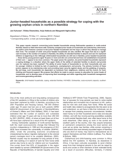 Junior-headed households as a possible strategy for coping with the
