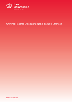 Law Commission No 371 - Criminal Records Disclosure: Non