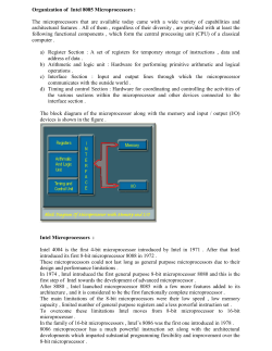 Intel Microprocessors