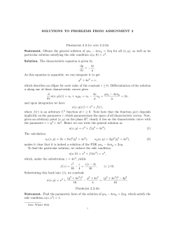 SOLUTIONS TO PROBLEMS FROM ASSIGNMENT 3 Problems 2.2