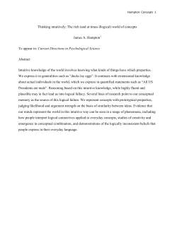 Thinking intuitively: The rich