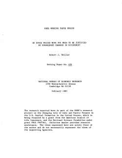 DO STOCK PRICES MOVE TOO MUCH TO BE JUSTIFIED BY