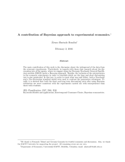 A contribution of Bayesian approach to experimental economics.
