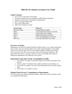 Departmental Scholarship User Guide