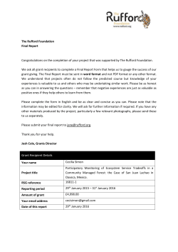 Final Report - Rufford Small Grants