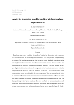 A pairwise interaction model for multivariate functional and