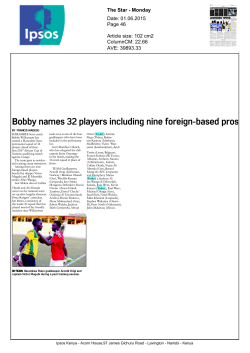 Bobby names 32 players including nine foreignbased pros