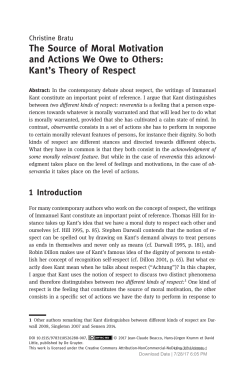 The Source of Moral Motivation and Actions We Owe to Others