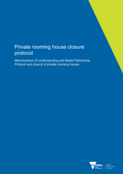 Private rooming house closure protocol