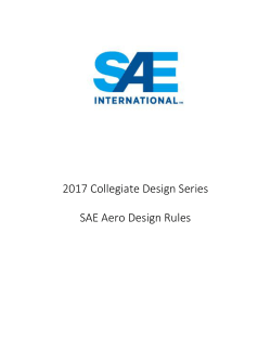 2017 SAE Aero Design&reg; Rules