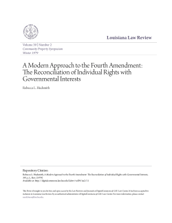 A Modern Approach to the Fourth Amendment