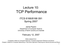 Congestion Control - Personal Web Pages