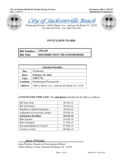 invitation to bid - City of Jacksonville Beach