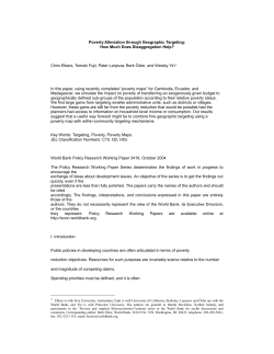 Poverty Alleviation through Geographic Targeting