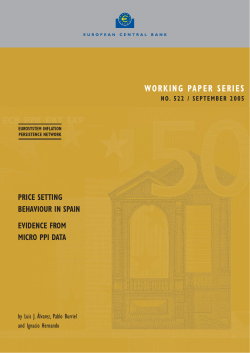 Price setting behaviour in Spain: evidence from micro PPI data