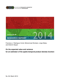 On the expected value and variance for an estimator of the spatio