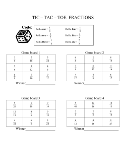 TIC &ndash; TAC &ndash; TOE FRACTIONS
