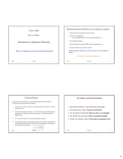 Introduction to Quantum Chemistry