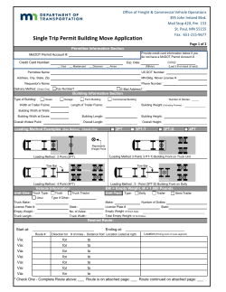 Single Trip Permit Building Move Application Page 1 of 2