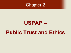 USPAP – Public Trust and Ethics