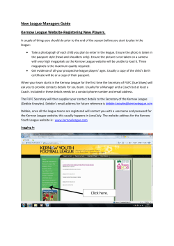 New League Managers Guide Kernow League Website