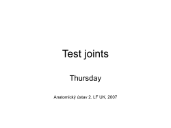 Test joints