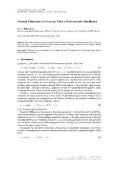 Normal Vibrations of a General Class of Conservative Oscillators