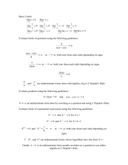 bx = lim cc = lim ∞ = x lnlim
