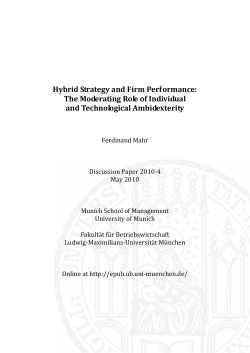 Hybrid Strategy and Firm Performance: The Moderating Role of