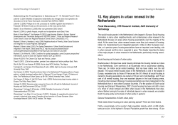 12. Key players in urban renewal in the Netherlands