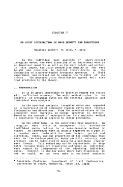 CHAPTER 37 ON JOINT DISTRIBUTION OF WAVE HEIGHTS AND