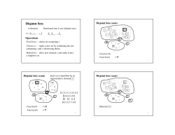 Disjoint Sets