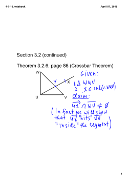 Section 3.2 (continued) Theorem 3.2.6, page 86 (Crossbar Theorem)