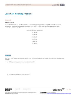 Grade 7 Mathematics Module 4, Topic D, Lesson 18