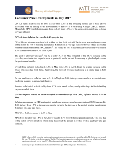 Consumer Price Developments in May 2017