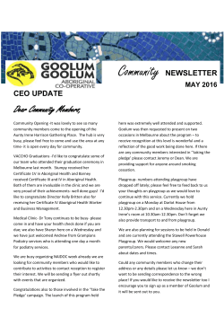 Community NEWSLETTER MAY 2016