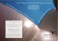 10th PALA International Symposium