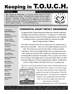 Keeping in TOUCH - The Organization for Understanding Children`s