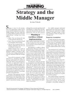 Strategy and the Middle Manager - Kepner