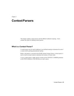MSG Chapter 5: Context Parsers