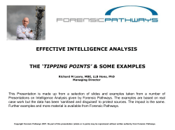 effective intelligence analysis identifying the tipping points