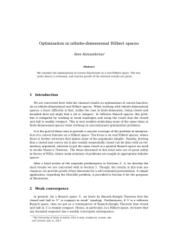 Optimization in infinite-dimensional Hilbert spaces