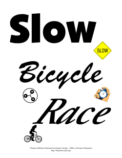 Slow Bike Race - Science Education at Jefferson Lab