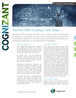 Two-Tier ERP Strategy: First Steps
