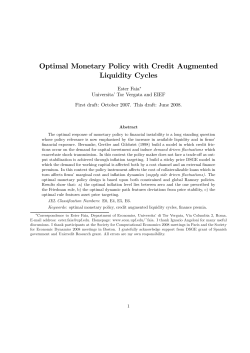 Optimal Monetary Policy with Credit Augmented