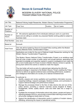 MODERN SLAVERY NATIONAL POLICE TRANSFORMATION