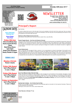 newsletter - Newmerella Primary School