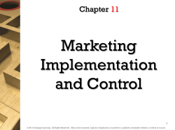 Marketing Implementation and Control