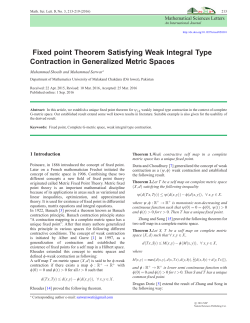 Fixed point Theorem Satisfying Weak Integral Type Contraction in