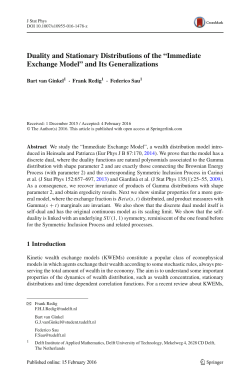 Duality and Stationary Distributions of the &ldquo;Immediate Exchange